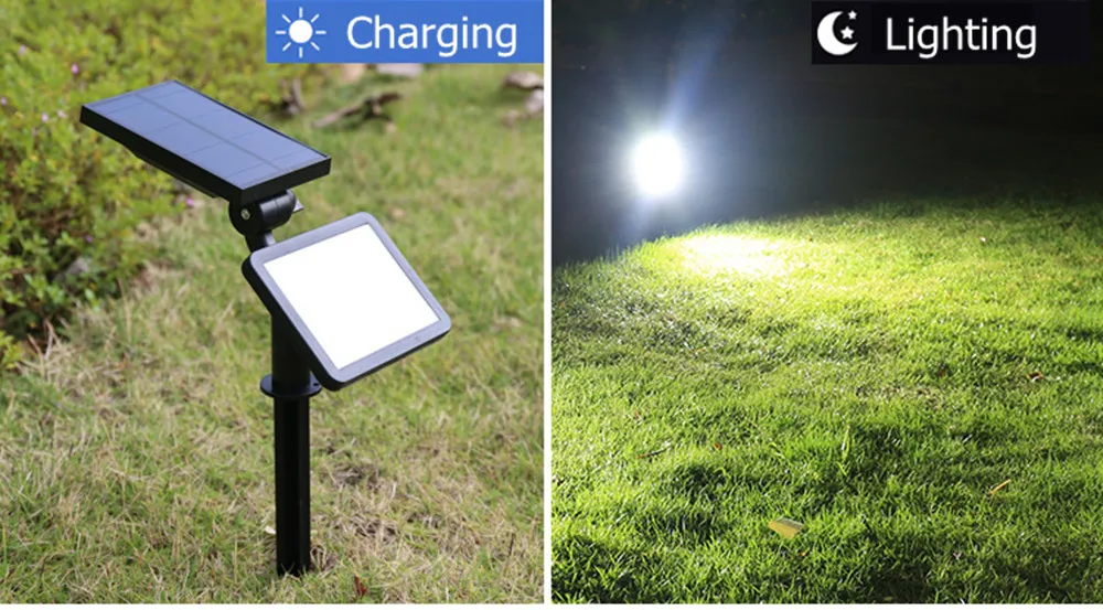 Садовый светильник tuinverlichting Солнечная лампа для сада 48LED 960LM газон мульти-Угол регулировки панели для наружного светильник ing