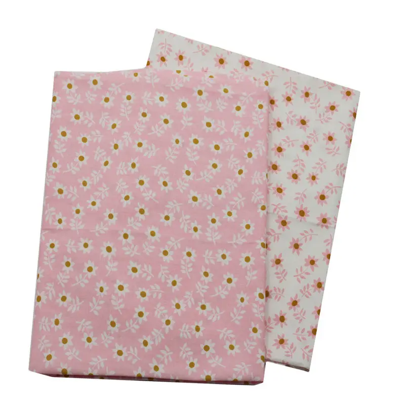 Хлопчатобумажная ткань для шитья штор и ремесло проект розовый/белый цветочный