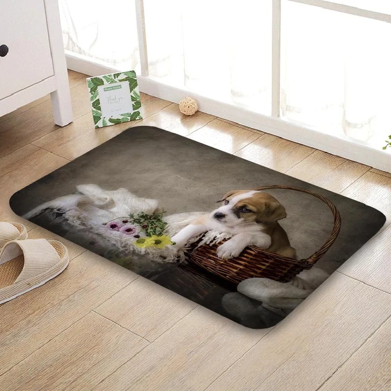 Пользовательские Amstaff Funy коврик пол/ванна/кухня/пляж фланель губка ткань 3D печатных мохнатые украшения для спальни - Цвет: 1