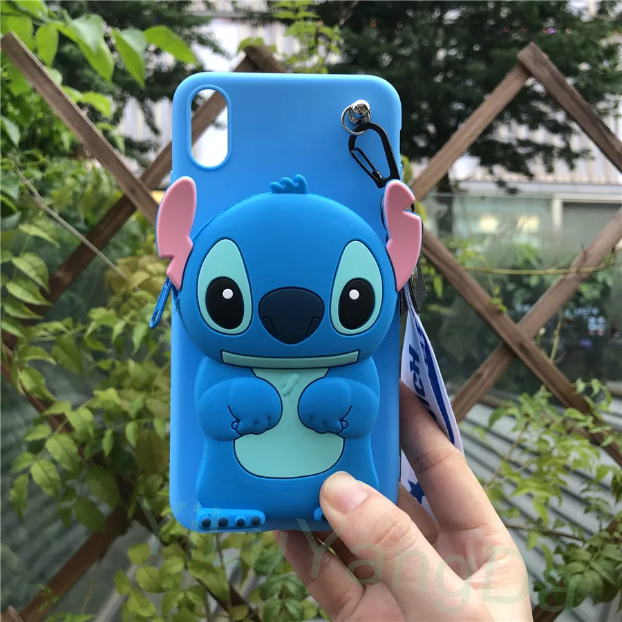 Stitch Милый мультяшный котенок Маленький Стич кошелек на молнии чехол для телефона OnePlus 6 6T 7 7 Pro Мягкий силиконовый чехол для сумки One Plus 6 6t 7 Pro - Цвет: Stitch