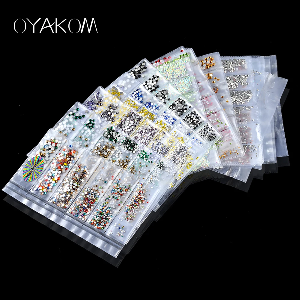 OYAKOM супер блестящие стразы на ногти для украшения ногтей хрустальные шармы 3D