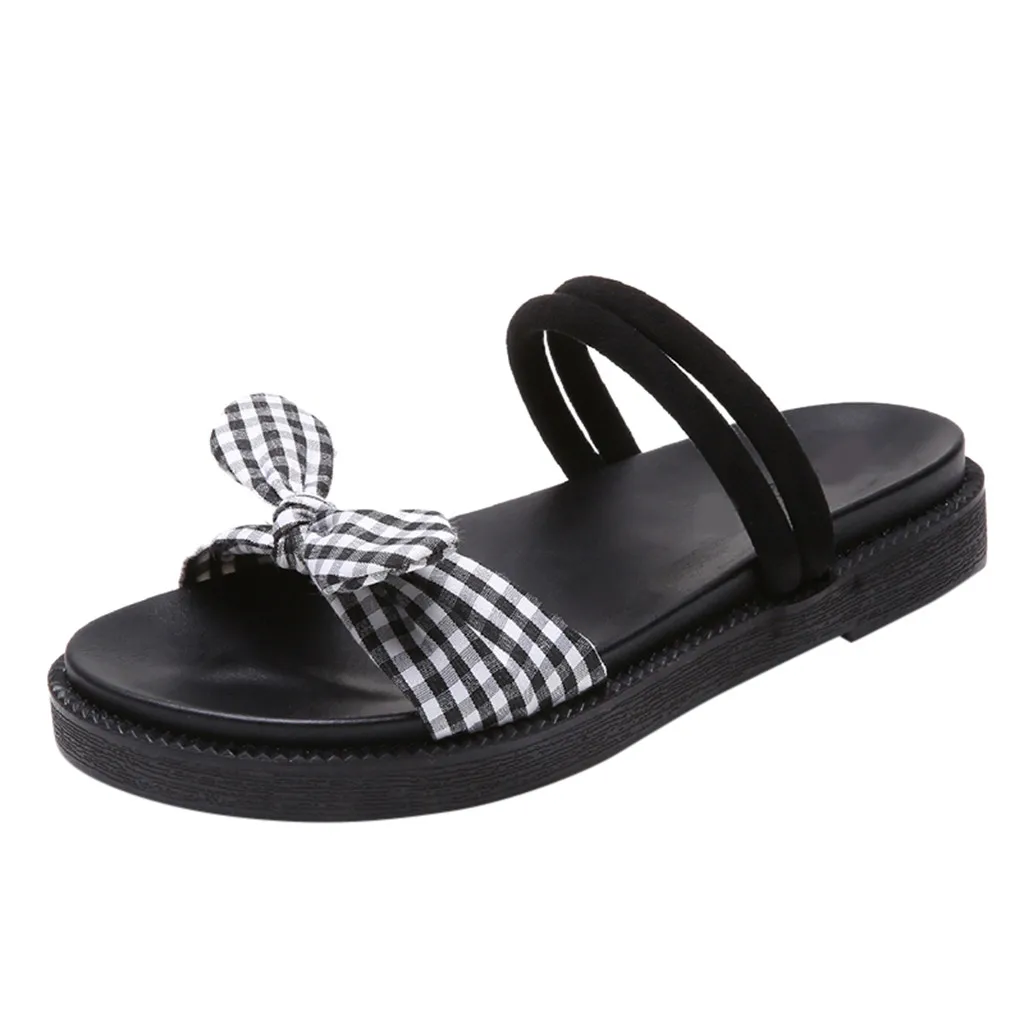 SAGACE/Босоножки женская обувь тканевые шлепанцы с бантиком и веревкой пикантные