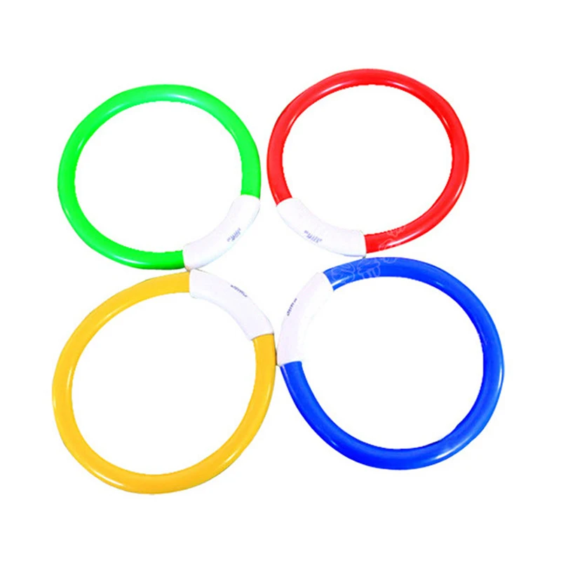 

Diving Ring Water Toys Underwater Swimming Pool Accessories Diving Buoys Four Loaded Throwing Toys for Children 4Pcs/lot