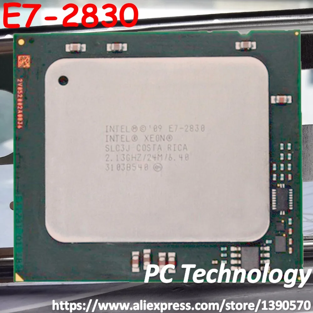 Оригинальный процессор Intel Xeon E7 2830 2 13 ГГц 24 Мб 8 ядер 32 нм LGA1567 105 Вт бесплатная