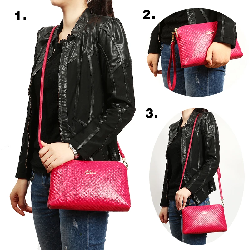Cluci Для женщин сумка корова Пояса из натуральной кожи черный Розовый Желтый Дамы