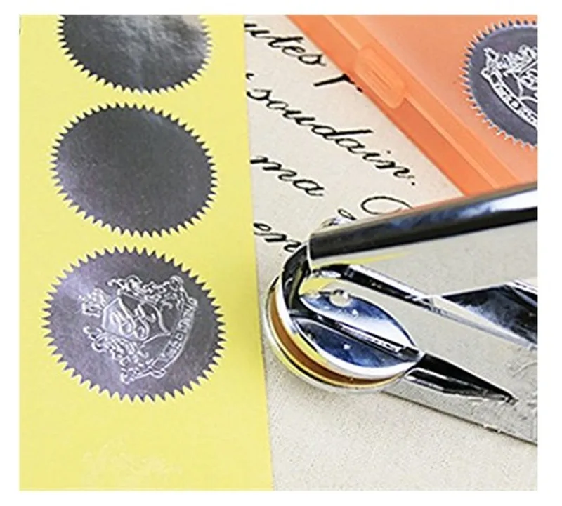 100 шт серебряных старинных тисненых штампов запечатывания пустой сертификат