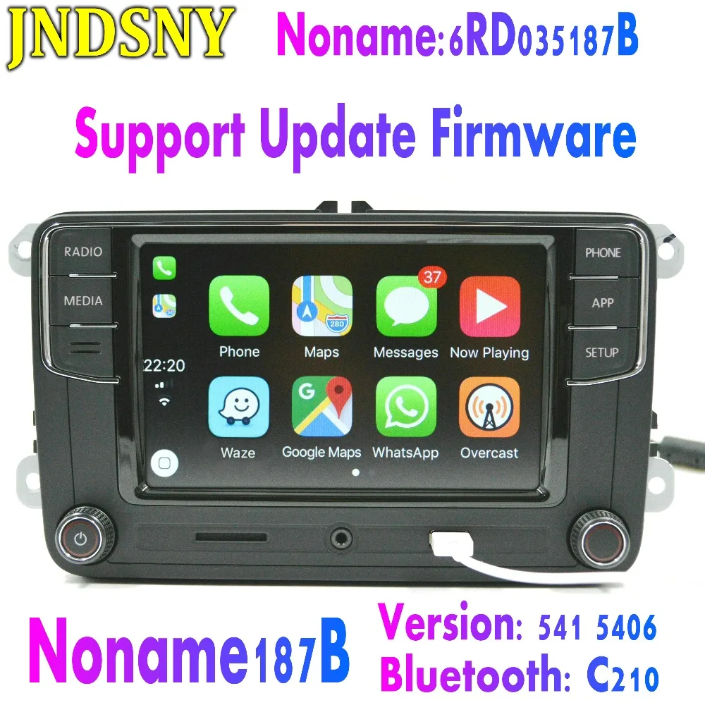 JNDSNY Noname RCD330G RCD330 плюс Noname CarPlay 6," MIB радиоприемник для VW Golf 5 6 Jetta CC Tiguan Passat POLO Touran 6RD 035 187B