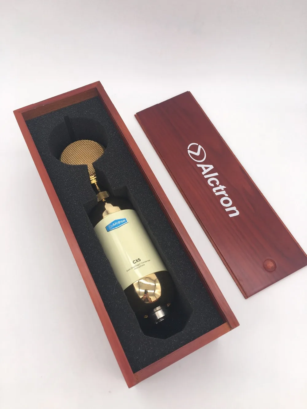 Alctron CX5 Большие Позолоченные диафрагмы конденсаторный микрофон для студийной и сценической записи звука с ударным креплением