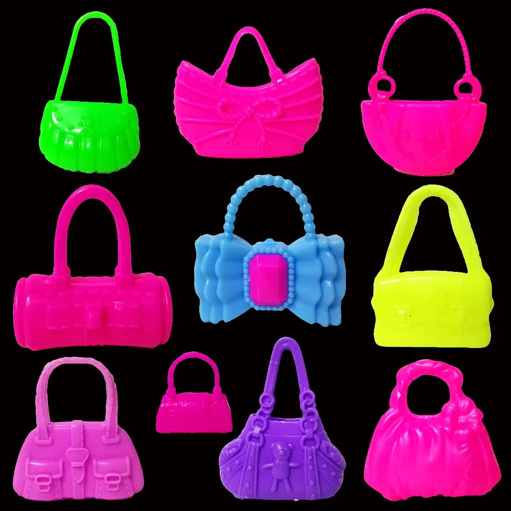 10 шт. Разноцветные сумки для кукол Барби|bag python|bag famousbag making accessories |