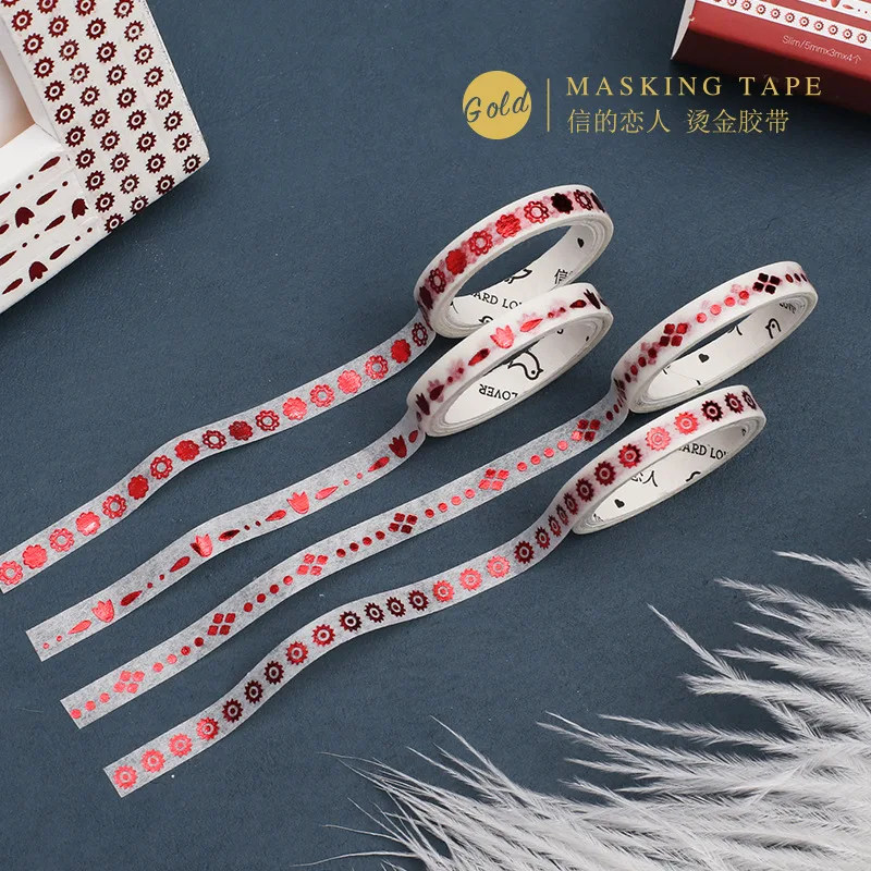 Цветная лента для скрапбукинга 4 шт./лот декоративная набор клейких лент|Офисный