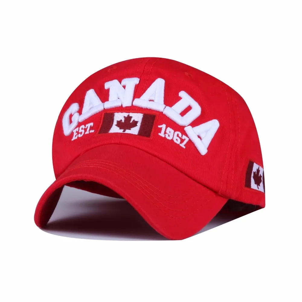 

New Arrivals Cotton Gorras Canada Baseball Cap Flag Of Canada Hat Snapback Adjuatable Mens Baseball Caps Brand New For Men Women