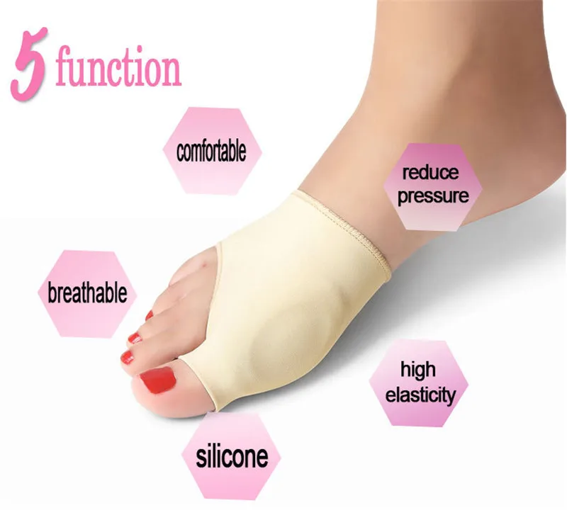 

1 Pair Hallux Valgus Correction Sleeve Feet Care Special Big Toe Bone Silicone Ring Foot Thumb Orthopedic Brace Relieve Foot Thu
