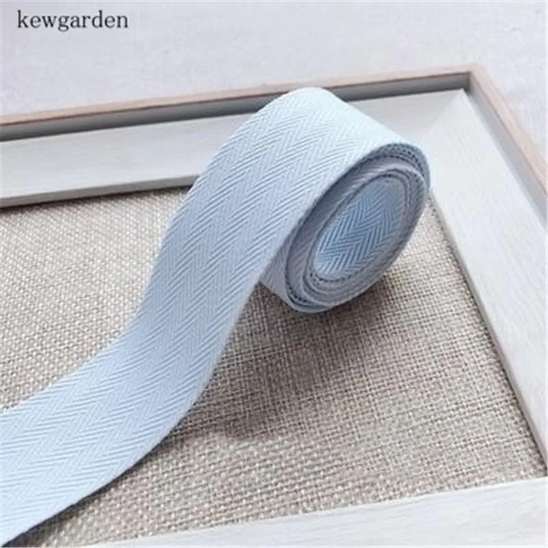 Kewgarden 35 мм 25 15 двойные атласные ленты в полоску вручную изготовленная лента DIY