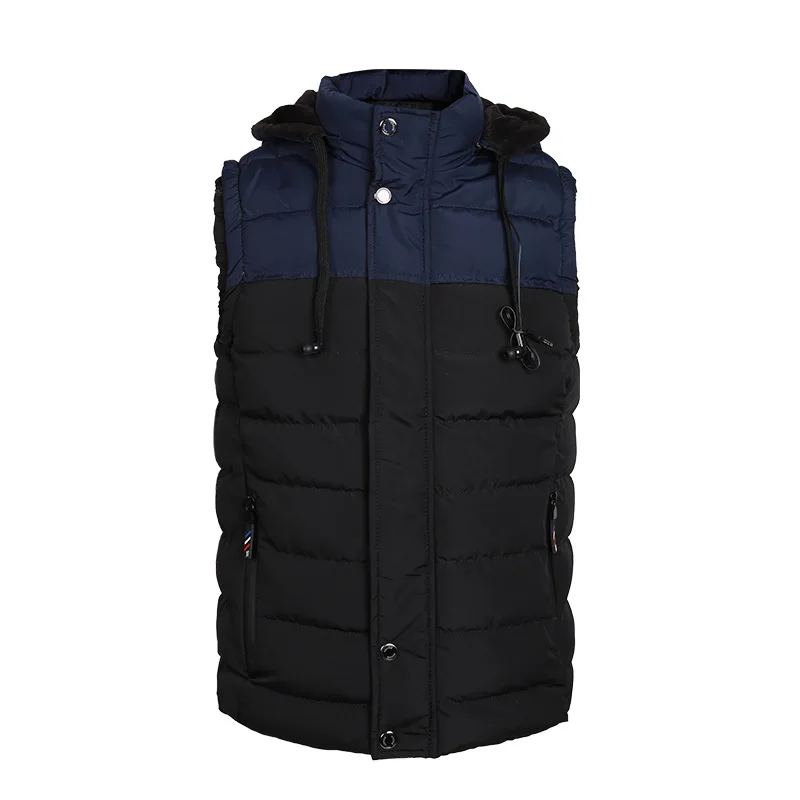 Новая мужская куртка без рукавов Мужская зимняя модная повседневная жилетка с