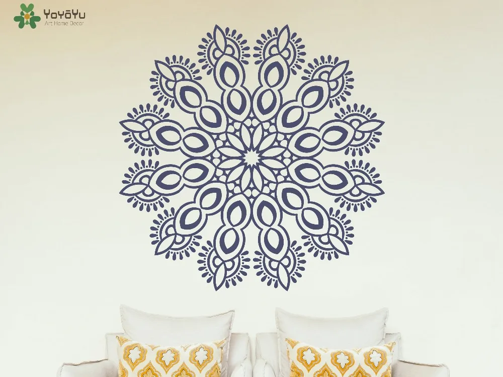 

Moraccan Style Wall Decal Mandala Flower Indian Wall Stickers Pattern Vinyl Yoga Studio Art Mural Design Modern Lotus DecorSY213