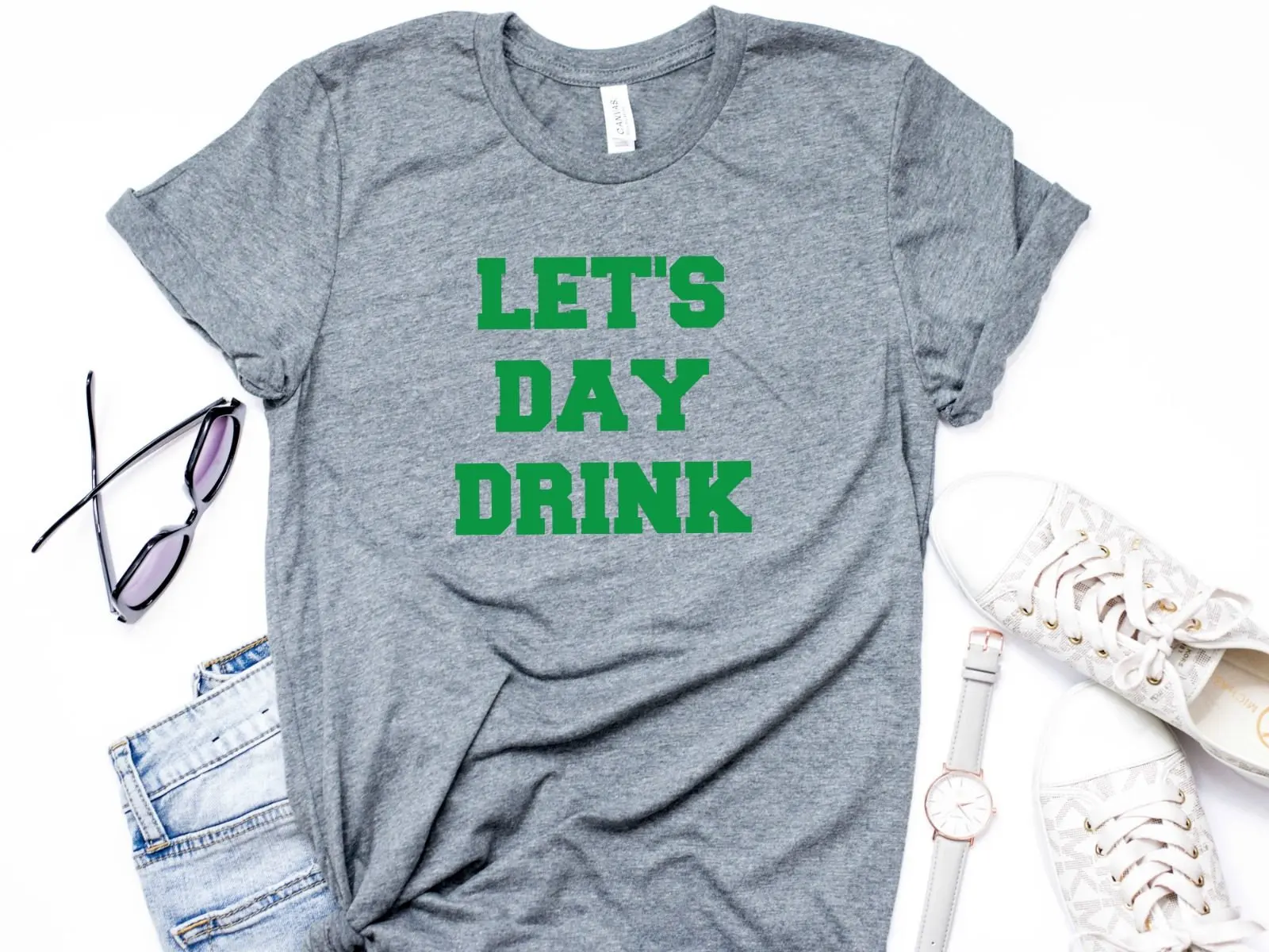 Женская рубашка для праздника смешная футболка с надписью Let Day Drink Ирландская