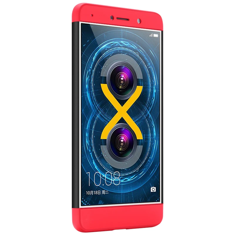 Чехол GKK для Huawei honor 6X edge 3 в 1 защитный жесткий матовый Простой деловой