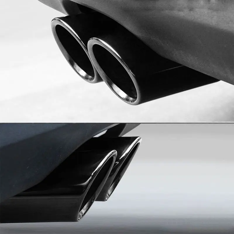 DSYCAR 1 пара хромированная нержавеющая сталь автомобильный глушитель наконечник трубы Чехлы, универсальные автомобильные аксессуары