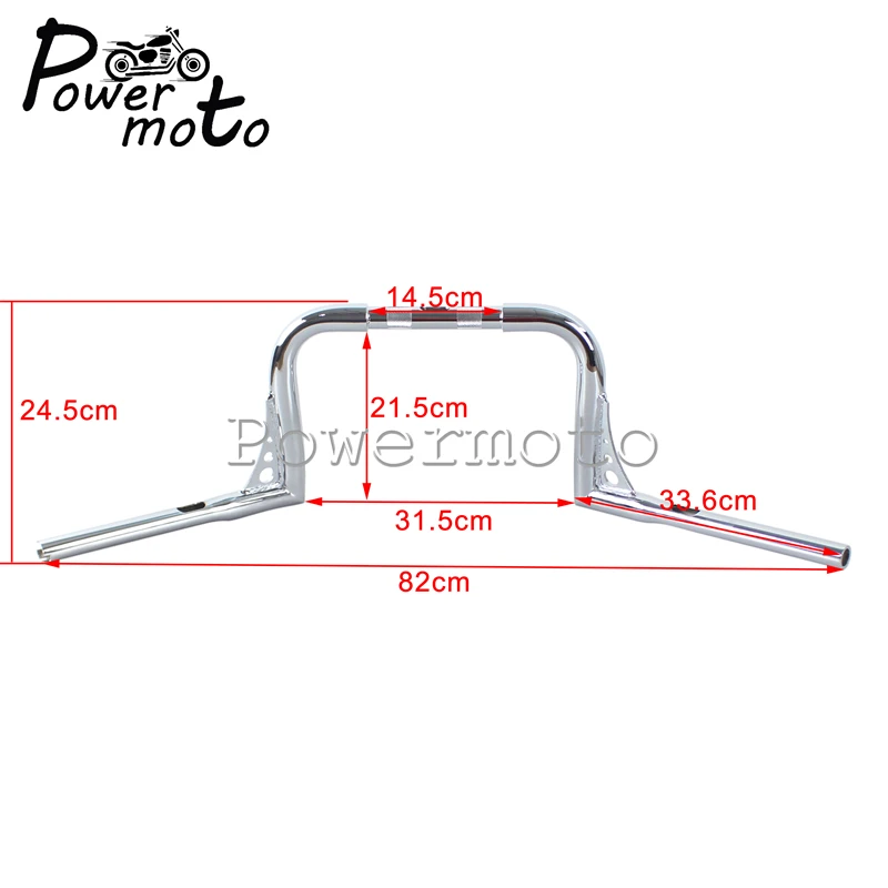 Рукоятка для мотоцикла Chrome 10 дюймов Harley Sportster Touring Softail FLST FXST XL Ширина 32 дюйма