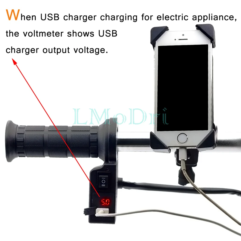 LMoDri мотоциклетные грелки 7/8 &quotРуль с электрическим подогревом ручка Мульти