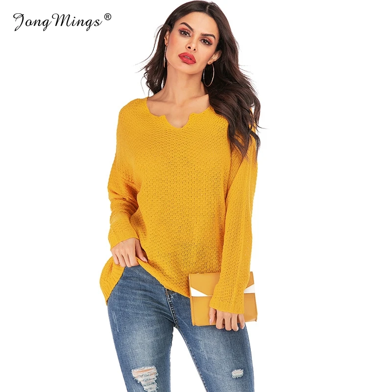 Женский вязаный свитер с длинным рукавом пуловер в Корейском стиле тонкая версия