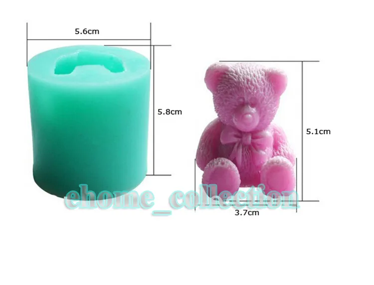 3D милый мультяшный Мишка силиконовая форма для выпечки печенья сахара украшения