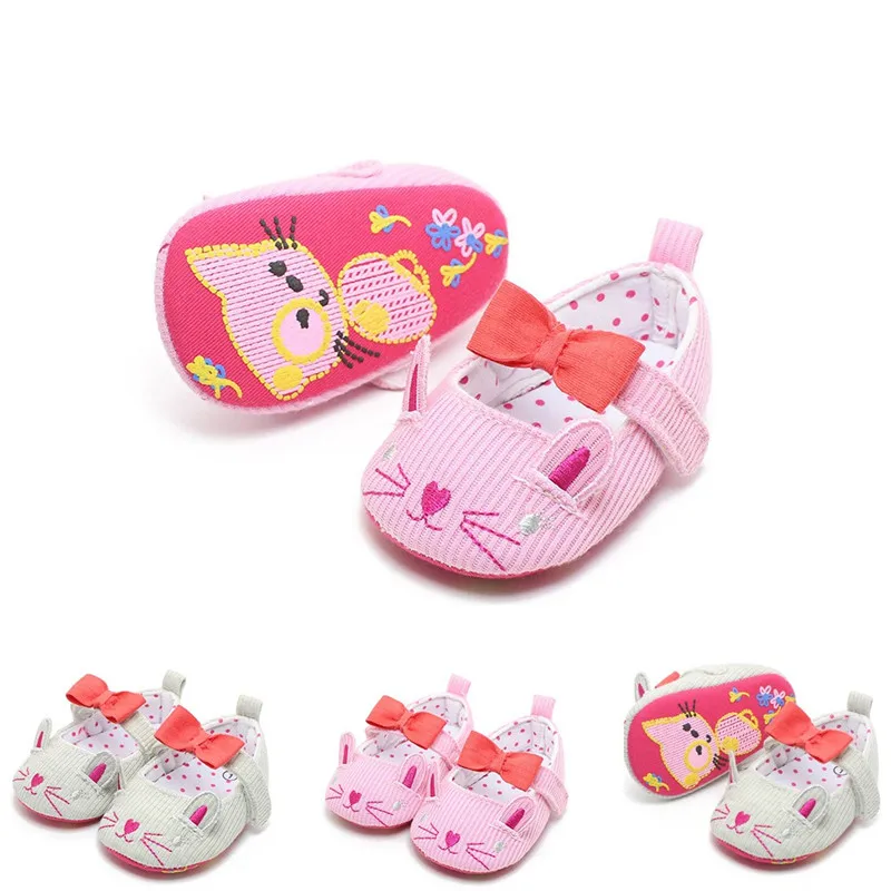 Новинка 2018 года кроссовки в горошек с бантиком для новорожденных нескользящая