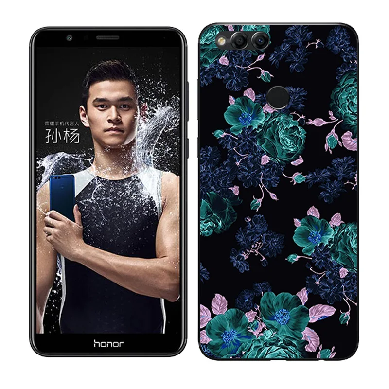5 93 "для Huawei Honor 7X силиконовый чехол необычная окрашенная для задняя крышка