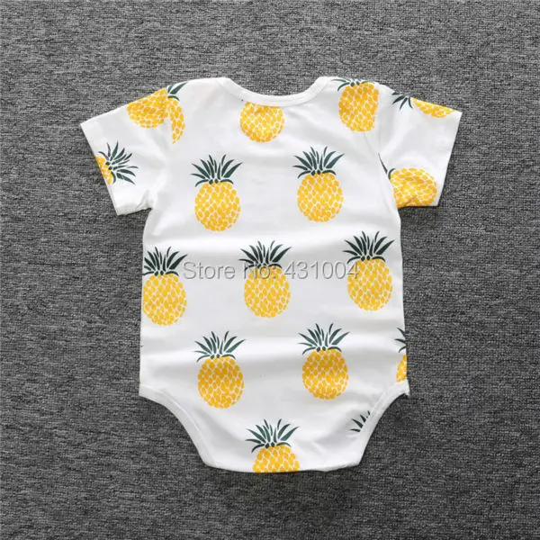 Детское хлопковое боди одежда с короткими рукавами для младенцев комбинезон