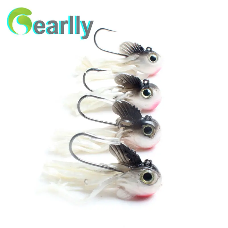 4 шт./компл. рыболовный крючок с искусственным рыбы 2 &quotДлина мягкий морской