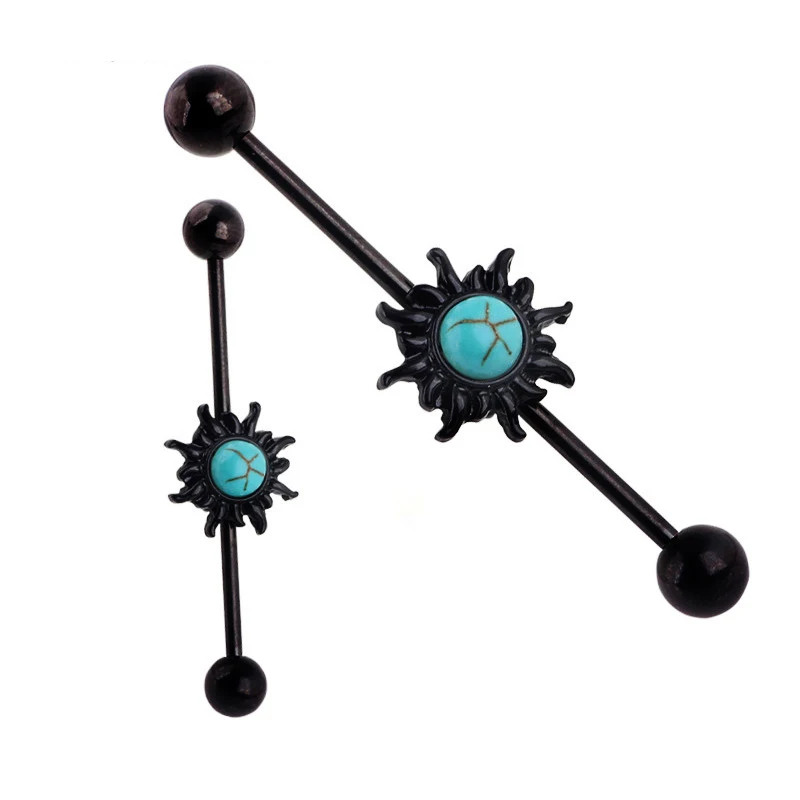 1 шт. Новые солнечные хирургические серьги из нержавеющей стали для ушных хрящей