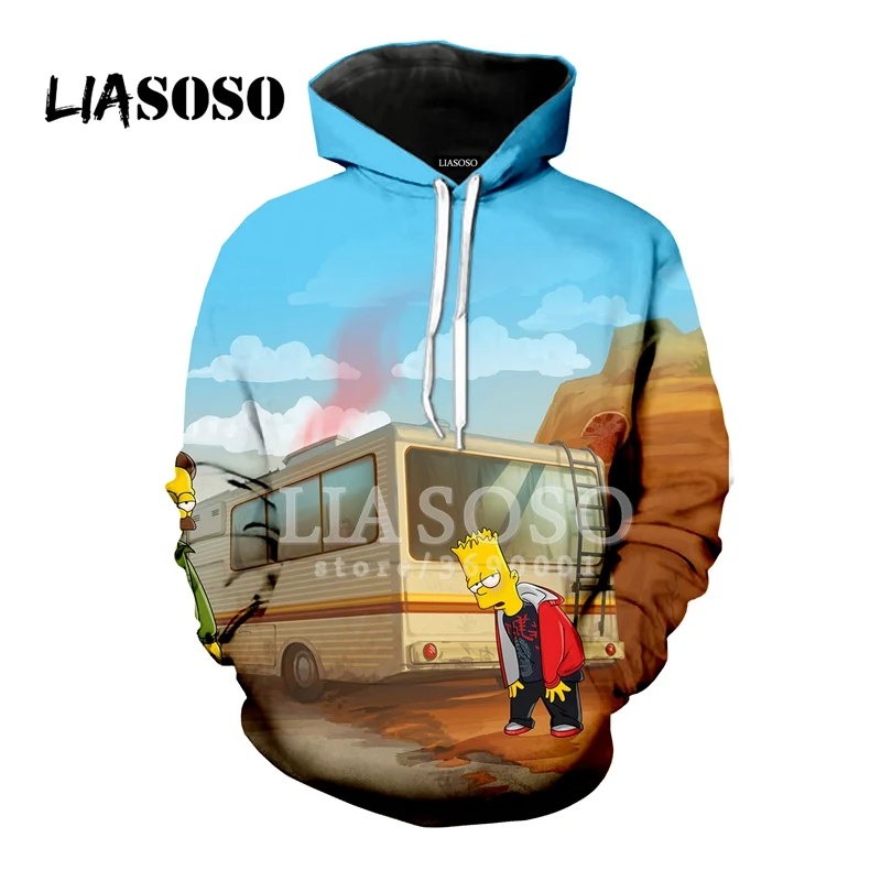 Liasoso 3D принт Для женщин Для мужчин ТВ Breaking Bad Гейзенберга химических Ele Для мужчин t цикл Толстовки с капюшоном Кофты Повседневное Топы X1411
