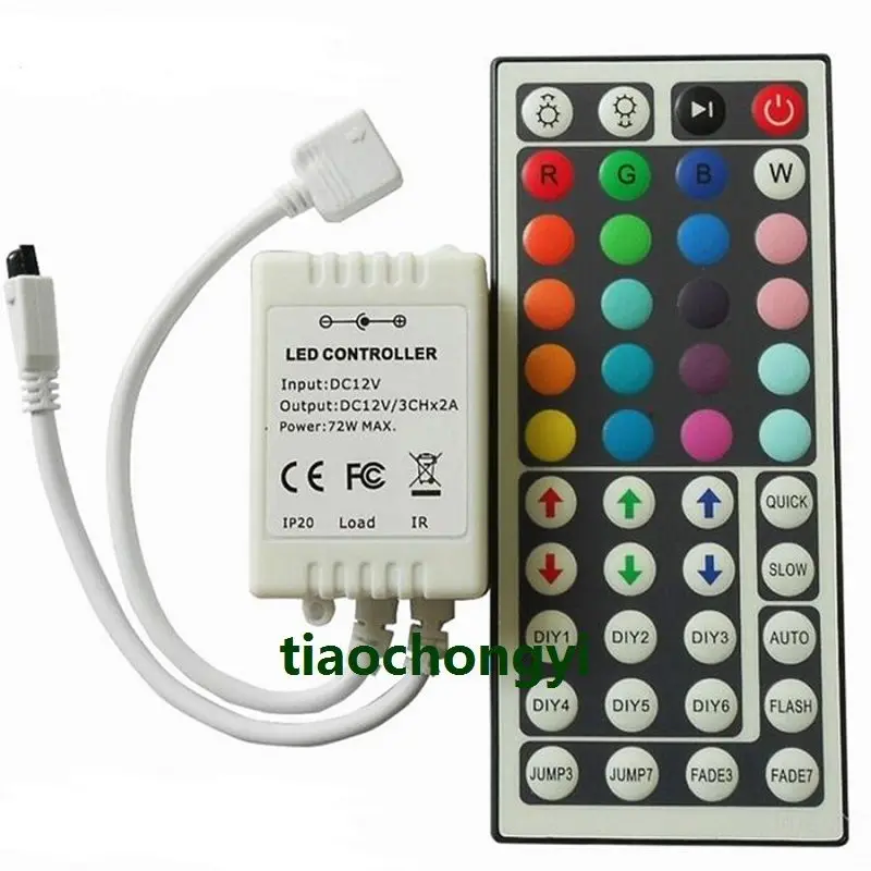 44Key RGB 3528 светодиодный полосы светильник Mini 3/24/44-клавишным ИК Удаленный беспроводной контроллер Wi-Fi светодиодный Панели управления rgb DC12V мини Wif 3 ключа для Новинка - Цвет: 44Key RGB