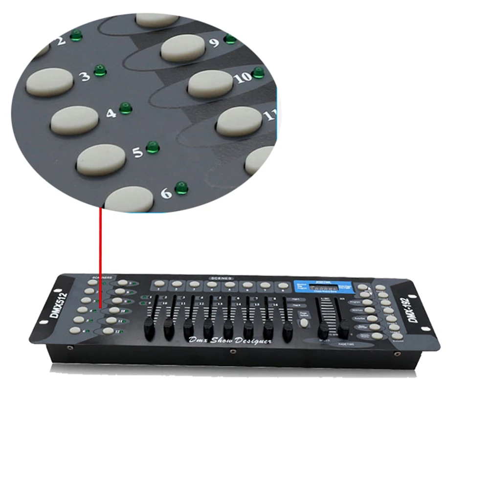 192Ch беспроводной консольный, DMX 512 DJ системный контроллер сценический движущийся головной светильник 192 каналов DMX512 для диско-оборудования