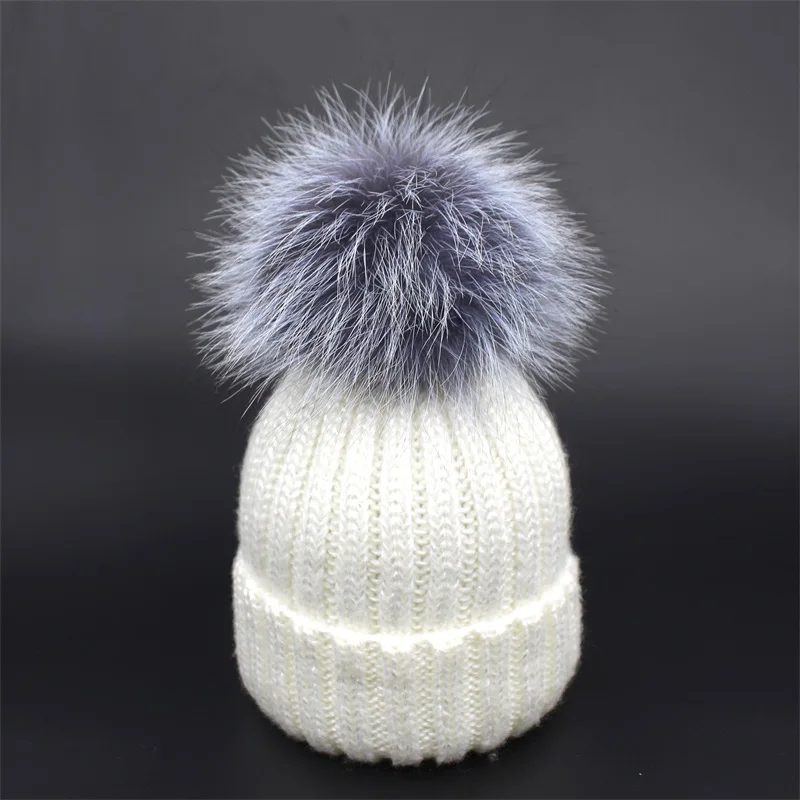 Женская Шапка-бини из натурального Меха чернобурки | Аксессуары для одежды