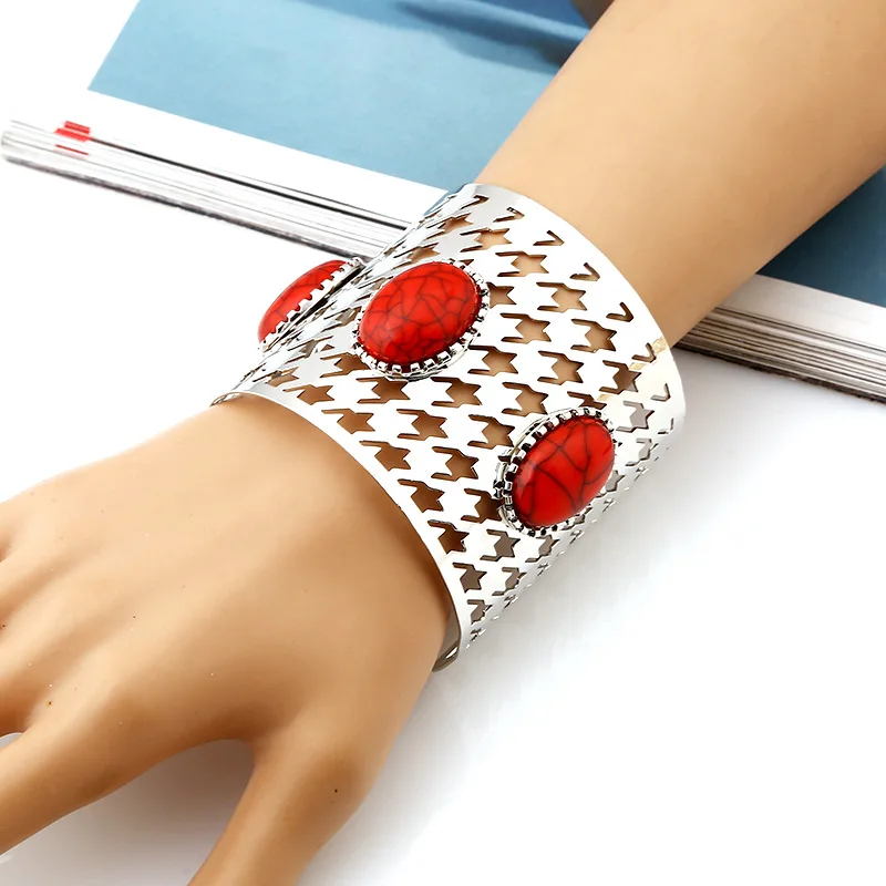 LZHLQ 2020 новый женский браслет с металлическим покрытием широкий макси открытые