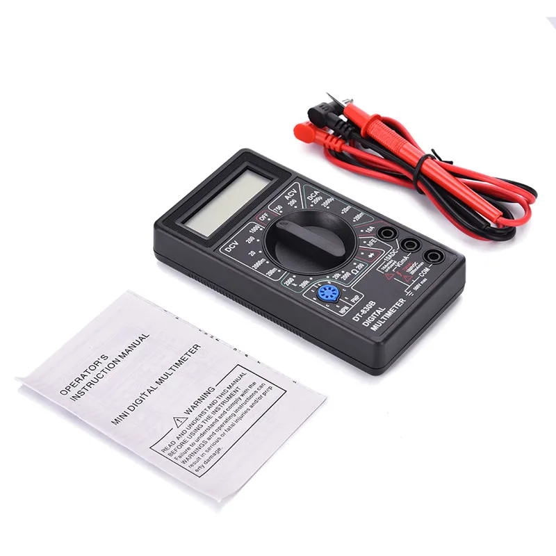Цифровой мультиметр с ЖК-дисплеем 2 цвета переменный/постоянный ток 750 В