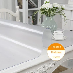Frosted Мягкое стекло ПВХ водонепроницаемая Скатерть Прозрачный матовый журнальный столик коврик водонепроницаемый и маслостойкий - Цвет: Frosted