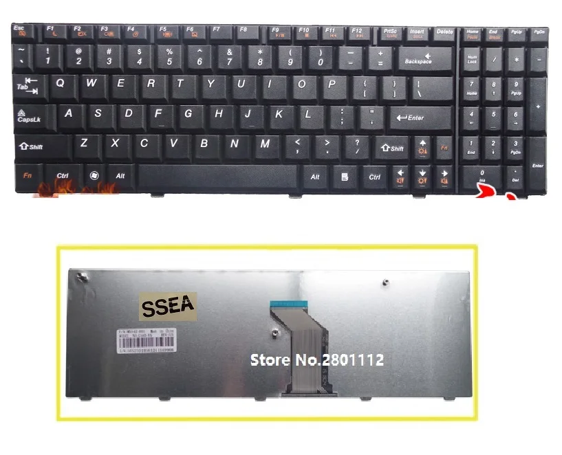 

SSEA New laptop US Keyboard for Lenovo G560 G565 G560A G565A G560E G560L black Keyboard