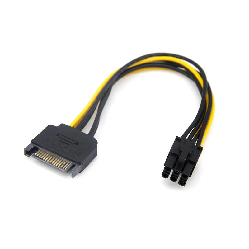 SATA 15 контактный штекер M PCI e экспресс карта 6 гнездовой кабель питания для