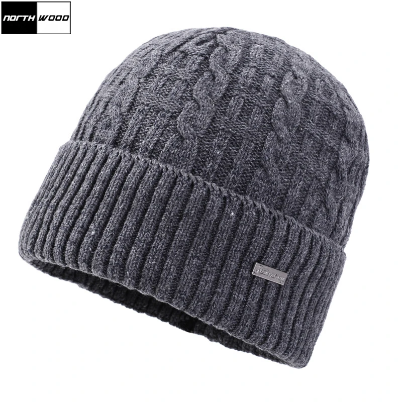 [NORTHWOOD] Высококачественная зимняя шапка для мужчин и женщин Skullies Beanies Plus бархатная