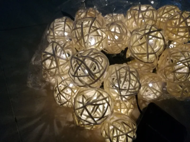

Solar String Lights 6.5M 30 LEDs Rattan Ball Shape Lamps Luces Cotton Ball Light Outdoor LED Garland Christmas Fairy Light