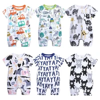 newborn baby clothes summer baby bodysuits print short sleeve cotton unisex clothing infant baby girl boy clothes beby body suit