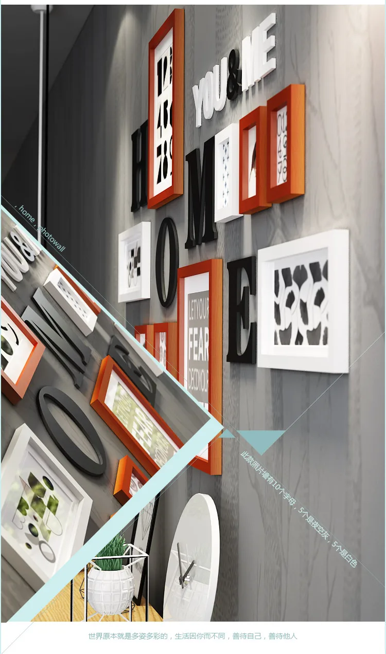 Массивная деревянная большая рамка для картин, современная картина для гостиной, фоторамка, набор, деревянный большого размера, надпись, украшение для стен дома, сделай сам