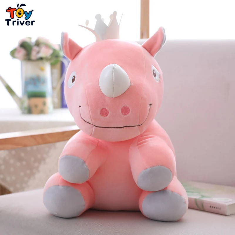 Rhino плюшевые игрушки Triver чучела диких животных кукла для маленьких девочек