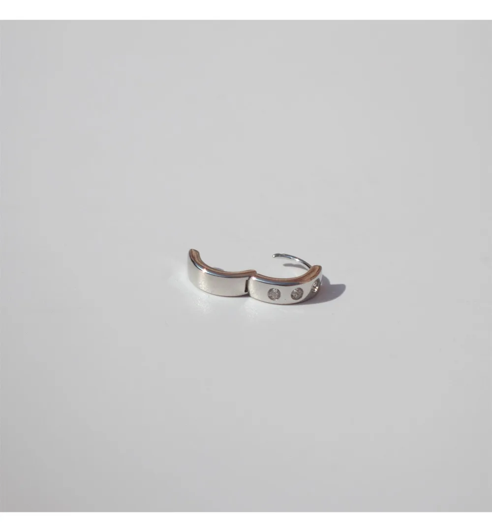 Серьги из стерлингового серебра 925 пробы, модные, циркониевые, Круглые, изогнутые, с широким вырезом, большие серьги, кость, дикий темперамент, тренд, женские серьги