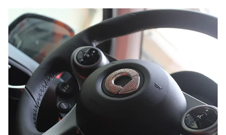 Персонализированные флэш-сверла логотип наклейка на руль для Mercedes Smart Fortwo Forfour 453 451 украшение автомобиля стикер аксессуары