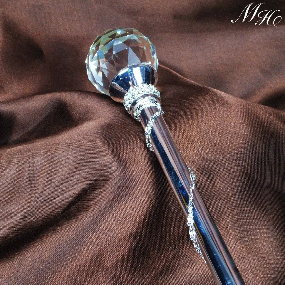 Красота Pageant Scepter Wand Clear Crystal Unisex Sceptre Prop Staff Свадебный выпуск вечерние костюмы