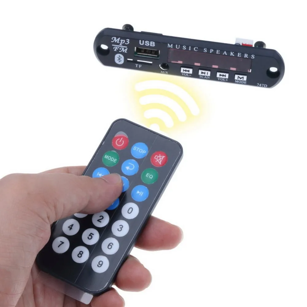 MP3 плеер декодер плата FM радио TF USB AUX модуль Bluetooth 3 5 мм приемник автомобильный