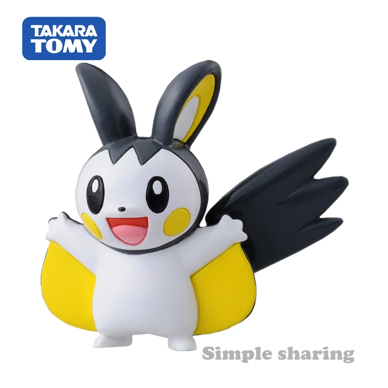 Фигурка покемона TAKARA TOMY Коллекционная Коллекция монстров Лидер продаж Emonga Литые